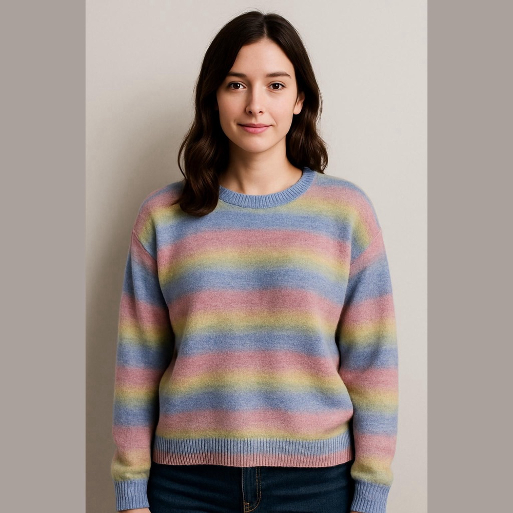 Johnny Was women’s Sunrise Wool-Blend Sweater Size S